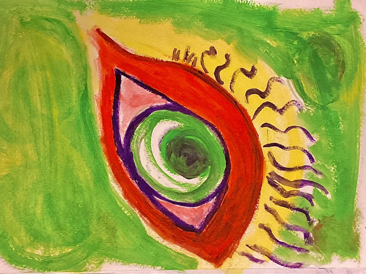 I didn’t want to waste the acrylics i had left on my palette so I did this