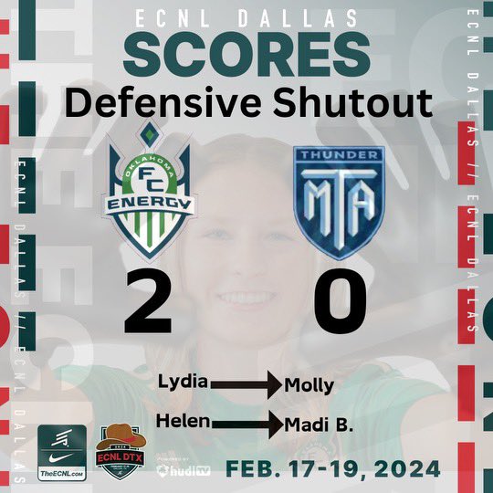 OEFC 07 / 06 Girls ECNL - 2025 - 26 (@oefc07_06gecnl) on Twitter photo It was a cold and blustery day but the coaches still turned out in impressive numbers! We appreciate you!
⚽️<a href="/MollyKShep12/">Molly Shepherd</a>
⚽️<a href="/MadiBatt82/">Madi Battiest</a>
🅰️<a href="/HelenOlszewski5/">Helen Olszewski</a>
🅰️<a href="/LydiaViets/">Lydia Viets</a>
Defensive Shutout! 💪🏻 It was a cold and blustery day but the coaches still turned out in impressive numbers! We appreciate you!
⚽️<a href="/MollyKShep12/">Molly Shepherd</a>
⚽️<a href="/MadiBatt82/">Madi Battiest</a>
🅰️<a href="/HelenOlszewski5/">Helen Olszewski</a>
🅰️<a href="/LydiaViets/">Lydia Viets</a>
Defensive Shutout! 💪🏻