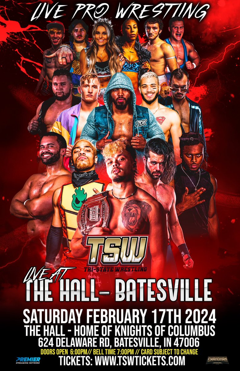 Quick results from TSW Live in Batesville, Indiana in front of a SOLD OUT crowd. @JustinPacManX defeated @TheJarettDiaz @GPAthinks defeated @TheBraydenLee @KaiaMcK defeated @YungLittlefoot @TheBadReed defeated @officialJDX; after Myron’s win Tre’ Lamar came to ringside,