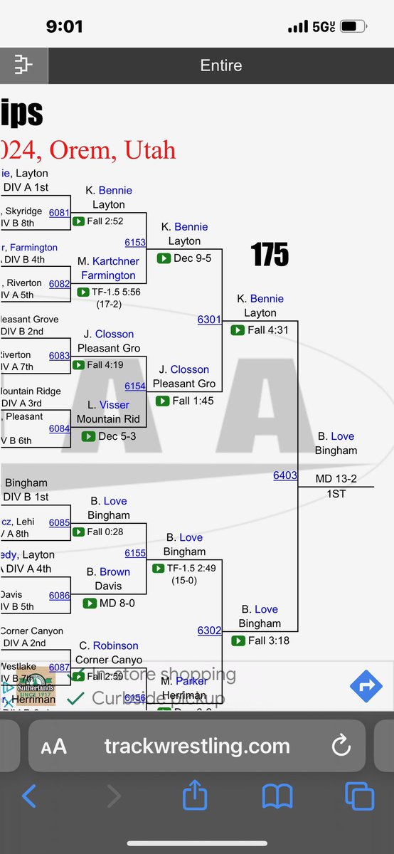 Congrats to our guy Banks Love on winning the 6A state wrestling title 175!