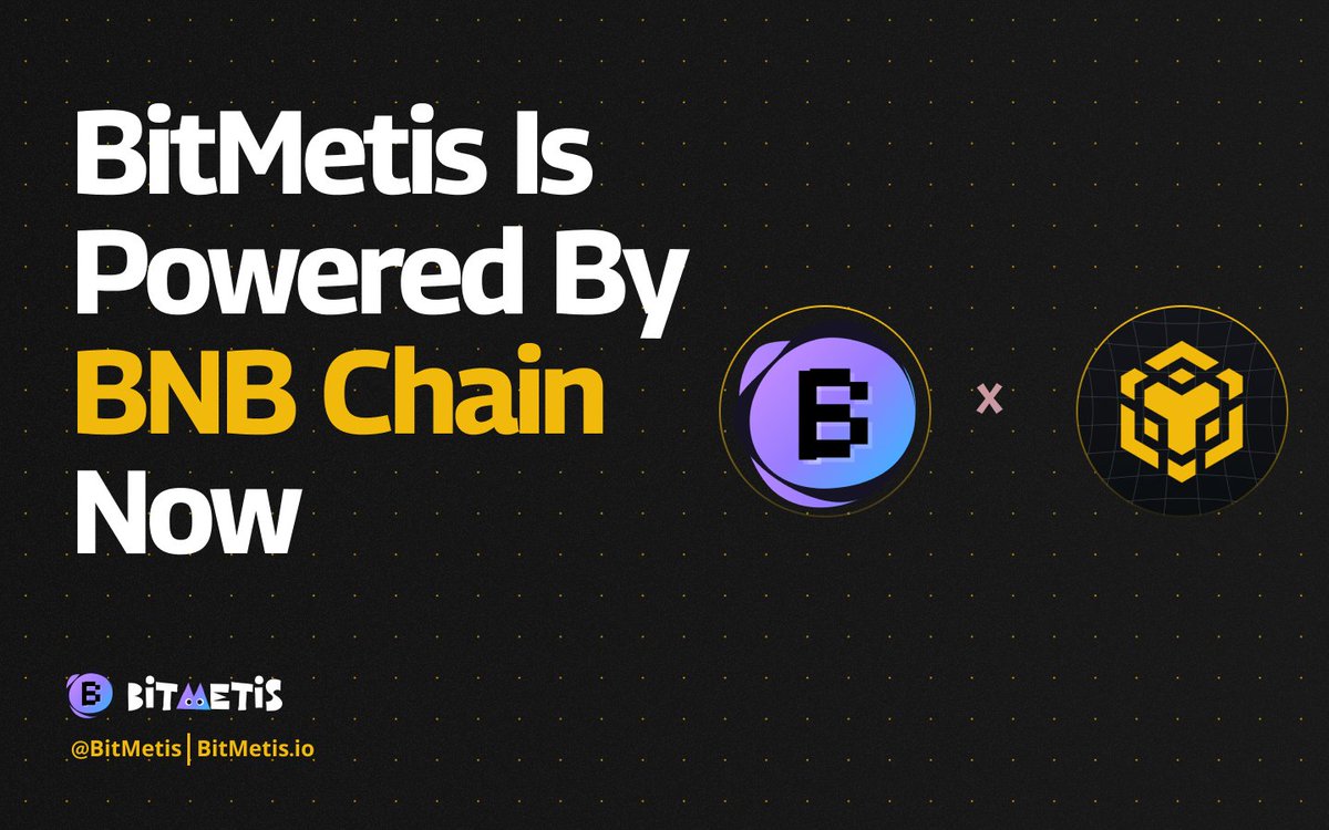BitMetis's tweet photo. ⚡️ BitMetis is now officially live on @BNBCHAIN! ⚡️

We are thrilled to announce that BitMetis has officially deployed on BNB Chain now! 🎉🎮

BitMetis is aimed to be the First AI-based Asset Platform that intertwines AI with gaming.  it's all about bringing the fun. Start experiencing, creating, trading, and most importantly, profiting from Games now! 💸

Power up Gaming with AI at @BitMetis on BNB Chain! 🚀
#BNB #BNBChain #AI