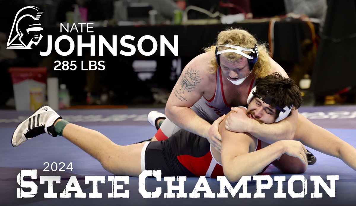 CG senior wrestler Nate Johnson is the 285 lbs STATE CHAMP! #CGProud