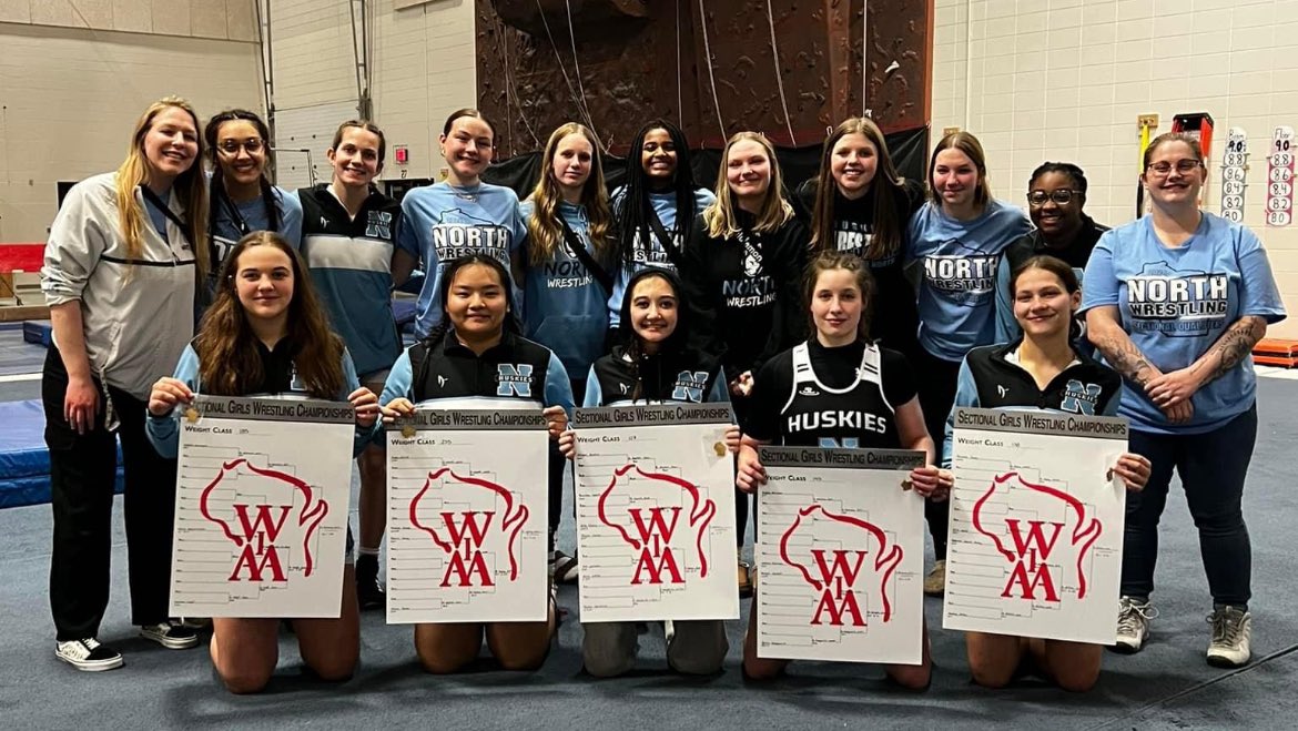 Great day for North girls!
🏆 Tournament Champs with 167.0 team points
🥇 Tatum Carey - 107
🥇 Aubrey Hilton - 138
🥇 Shelly Bulman - 145 
🥇 Maddie Sorensen - 185 
🥇 Rainie Yang - 235

Catch these girls in action at the Kohl Center next week at the WIAA STATE TOURNAMENT!!! 🤼‍♀️