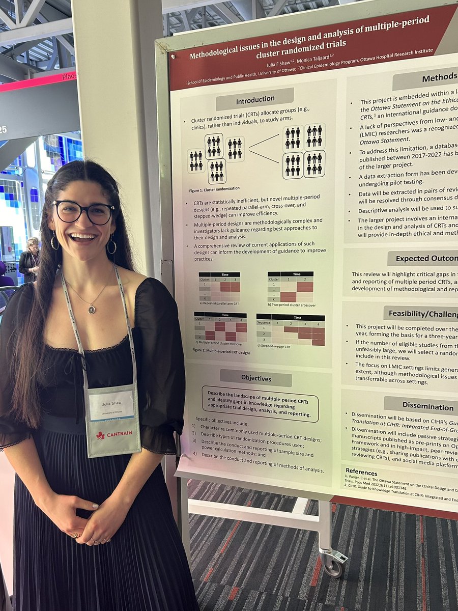 Poster presentation at the 1st annual CANTRAIN conference in Montreal - I’ll be looking at methodological issues in longitudinal CRTs for the basis of my doctoral thesis! Thank you <a href="/wecantrain/">CTTP-CANTRAIN</a> for an incredible three days of learning and connecting with the other awardees.