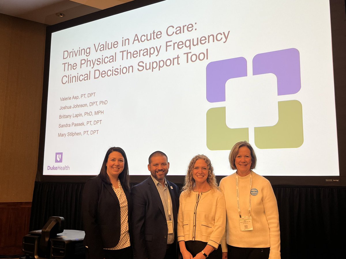 It was great presenting today with my @ClevelandClinic colleagues on our #acutept clinical decision support tool. Thanks to @AcuteCareAPTA for sponsoring and to @LearrnNetwork for funding the work. #APTACSM