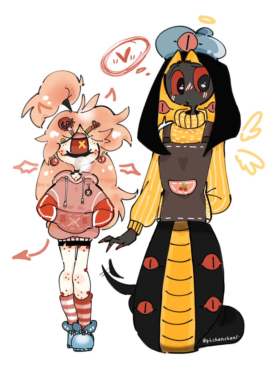 想牵手……👉🏻👈🏻
#cherrisnake #HazbinHotel #HazbinHotelFanart