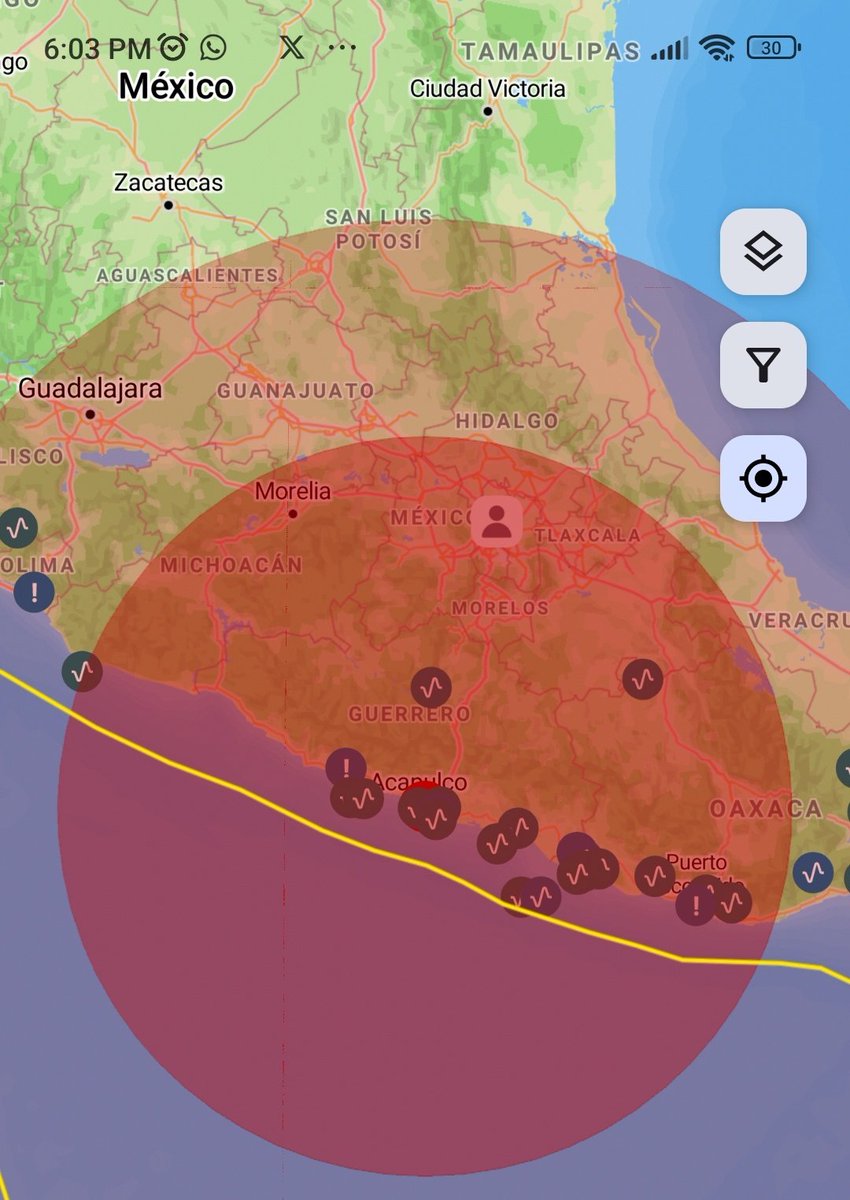Preliminar: 

#SISMO  #Guerrero
M 5 
Loc  24 km al NORTE de COYUCA DE BENITEZ, GRO 
17/02/24 
18:01:30 
Lat 17.22 Lon -100.03 
Pf 10 km
#Sassla