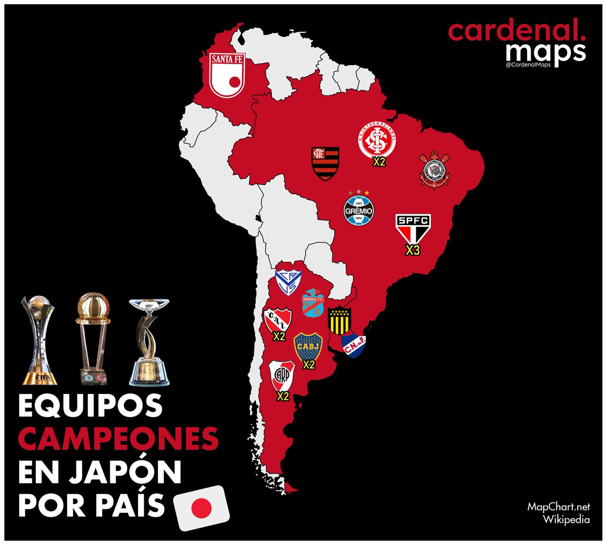 🗾🎌Equipos Campeones en Japón por País🇯🇵🏆