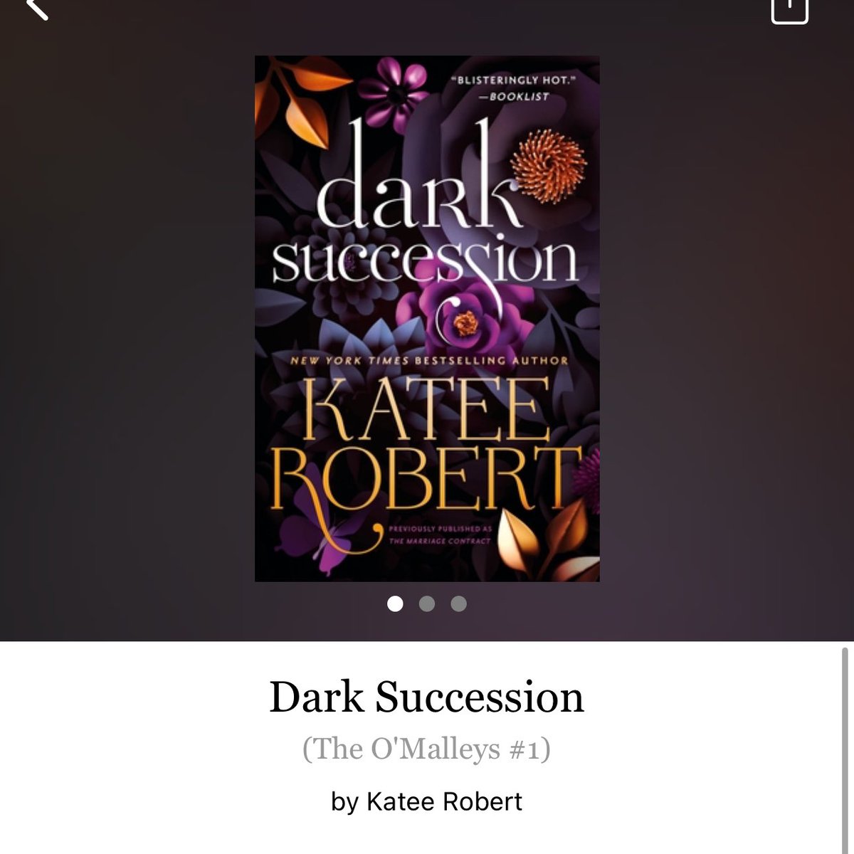 Dark Succession by Katee Robert 

#DarkSuccession by #KateeRobert #5956 #22chapters #336pages #105of400 #105for27 #Audiobook #series #Book1of6 #TheOmalleysSeries #TeagueAndCallista #theMarriageContract #january2024 #clearingoffreadingshelves #whatsnext #readitquick