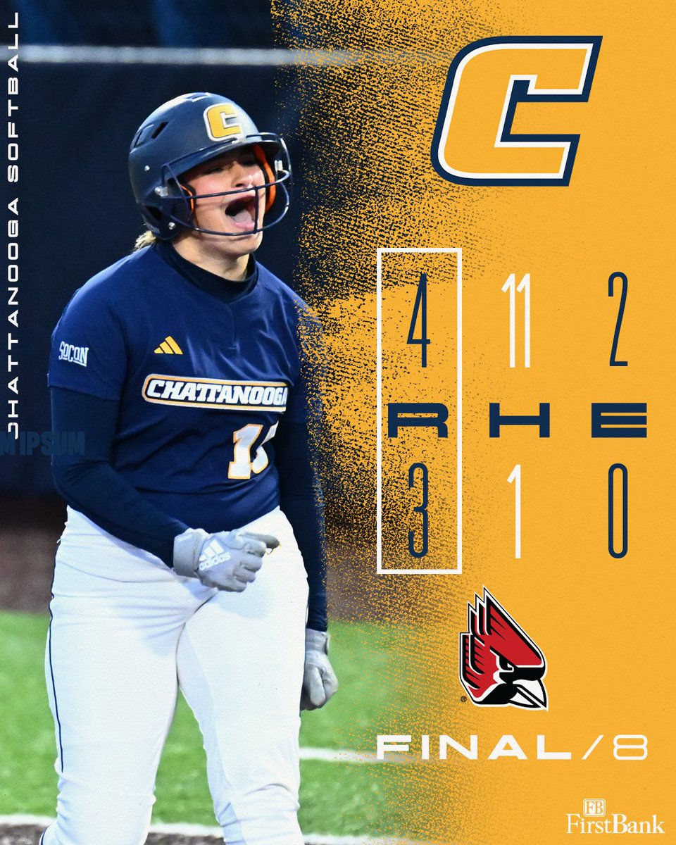 Anna Dovey with the game-winning RBI in the 8th drives in Olivia Lipari!! Mocs get the win 4-3 over Ball State.

Mocs take on Racers in Game Two.

#GoMocs