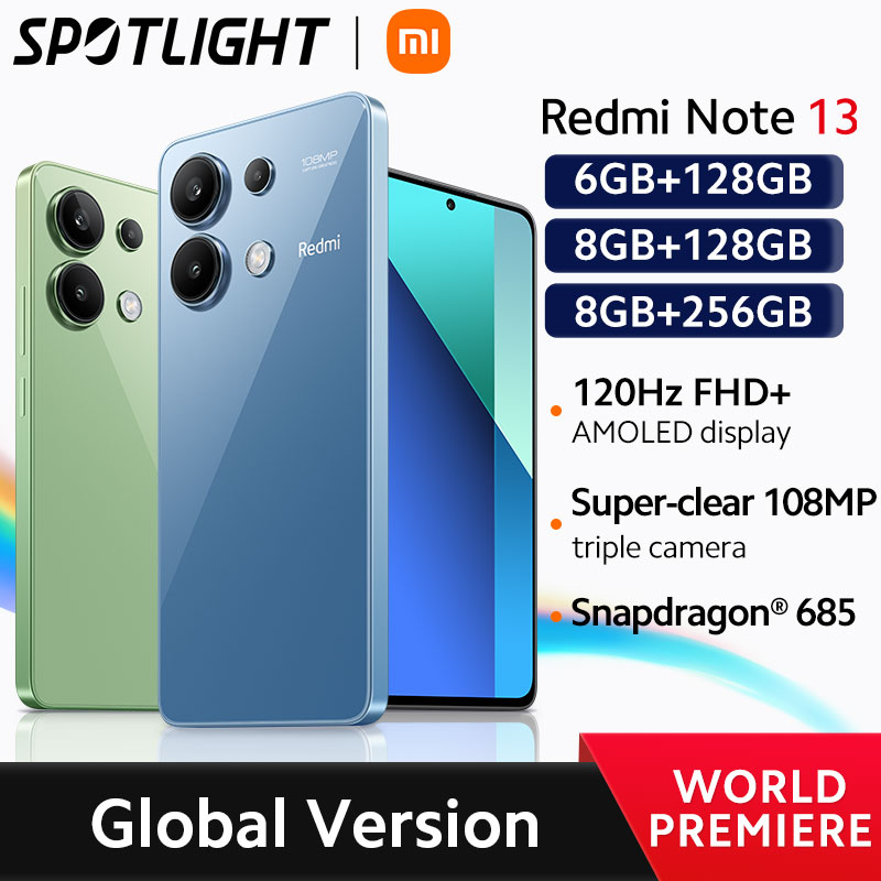 Buy Redmi Note 13 here [World Premiere] Global Version Xiaomi Redmi Note 13 Smartphone Snapdragon® 685 108MP camera 120Hz AMOLED display 33W charging Original price: USD 398.00 Now price: USD 199.00 Click&Buy: s.click.aliexpress.com/e/_oEthuN4 #RedmiNote13, #XiaomiRedmiNote13