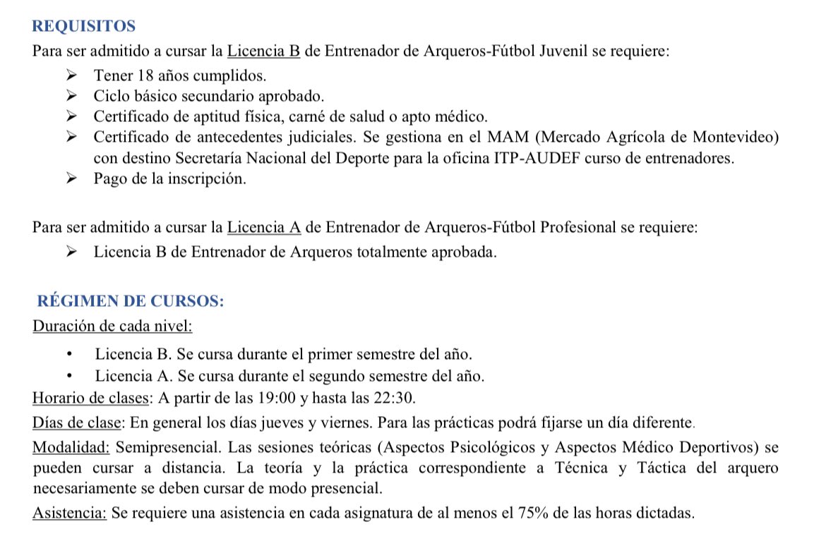 itpaudef's tweet image. El 7 de marzo comienza el curso de Entrenador de Arqueros en @itpaudef Estadio Centenario. @AudefOficial #entrenador #capacitación #fútbol
#arqueros Consultas: 091423987
