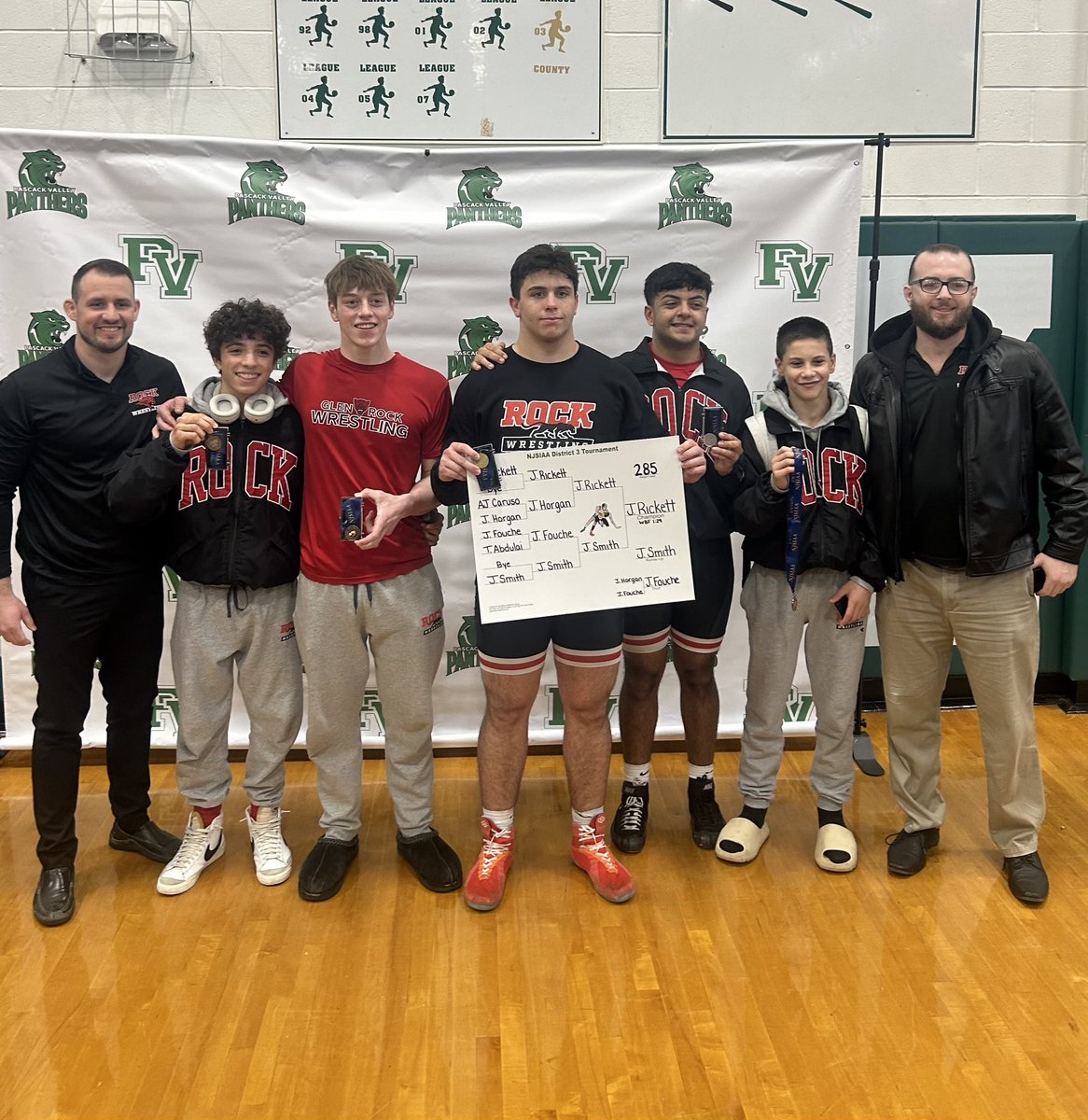 Glen Rock Public Schools (@grpssupt) on Twitter photo <a href="/ROCKWRESTLE/">Glen Rock Wrestling</a> competed in NJSIAA District 3 Tournament & qualified 5 wrestlers for the Region 1 Tournament, the most they’ve had in 20+ years!
1st
285-Jake Rickett
District Champion, GR’s first since 2013
2nd
215-Adrian Galvez
3rd
175-Nick Tufano
113-Rohi Hubert
106-Johnny Emes <a href="/ROCKWRESTLE/">Glen Rock Wrestling</a> competed in NJSIAA District 3 Tournament & qualified 5 wrestlers for the Region 1 Tournament, the most they’ve had in 20+ years!
1st
285-Jake Rickett
District Champion, GR’s first since 2013
2nd
215-Adrian Galvez
3rd
175-Nick Tufano
113-Rohi Hubert
106-Johnny Emes