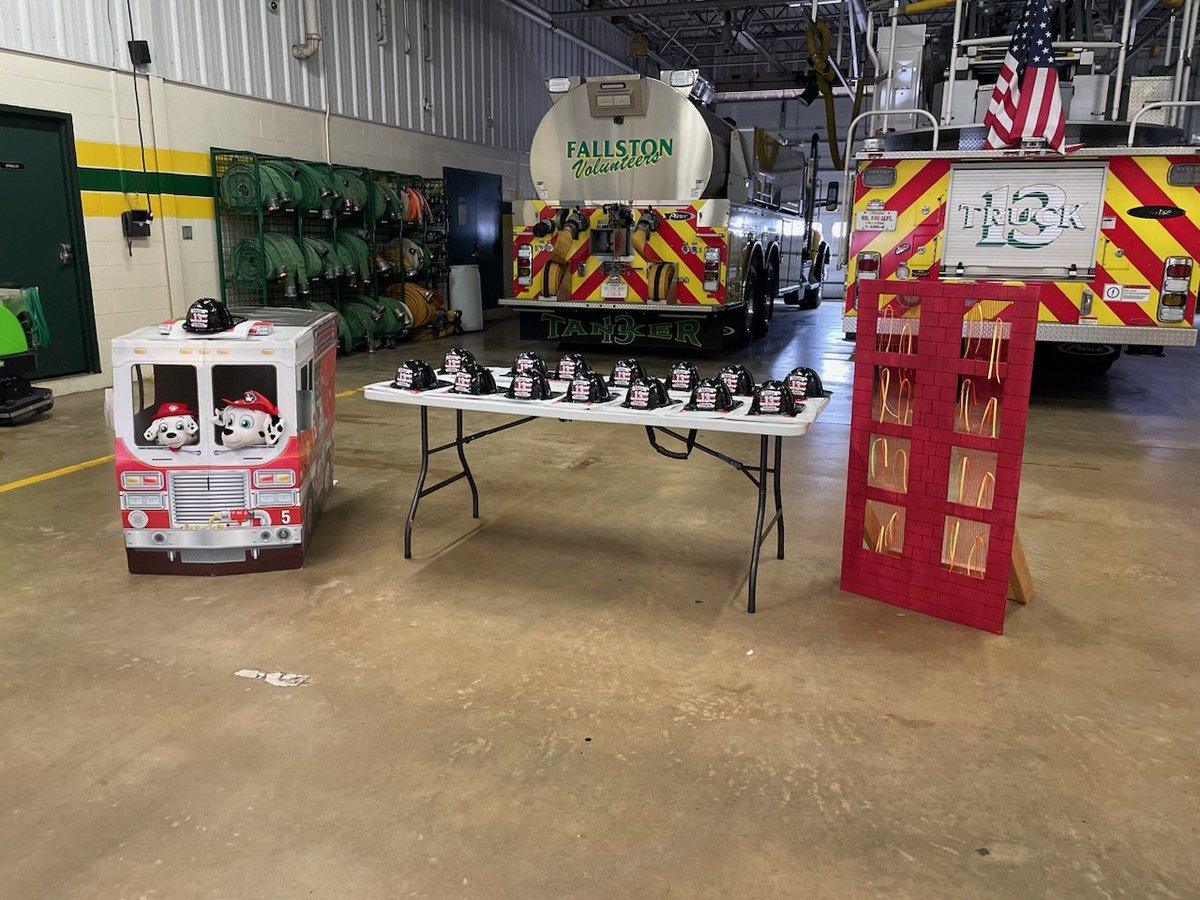 Our fire prevention team setting up for another community birthday party.  Great community engagement, fun for the families,  and strong and important lessons learned.