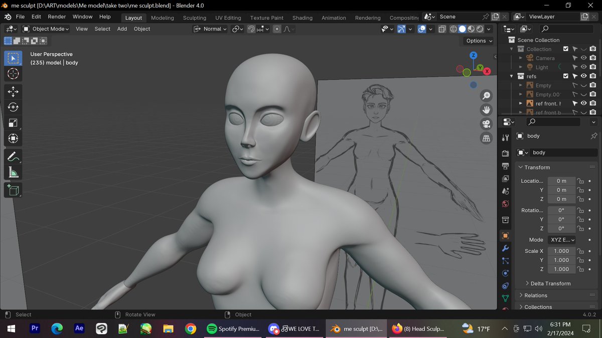 lttleghost's tweet photo. actually here's a preview of what I'm working on in blender now - I actually tried poly modeling a face first and it came out okay but it was getting really frustrating to work with so I decided to scrap it and start over https://t.co/WzDeqbSFzL