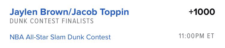 301Slim's tweet image. 🔥🔥🔥🔥🔥🔥🔥🔥 ASW TORCH 🔥🔥🔥🔥🔥🔥🔥🔥

🔥For Brown to commit to this he must have some tricks up his sleeve. I love Toppin’s bloodline and the confidence saying he’s gonna do a dunk that puts him in “legendary status” 

🔥#GamblingX 🔥#PlayerProps 🔥#DunkContest