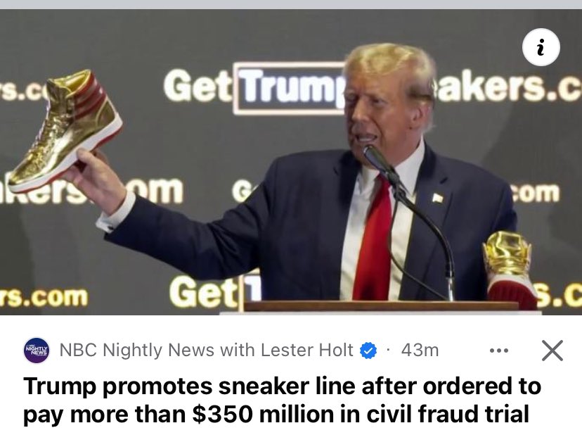 These mf sneakers look cheap And ugly, much like #Donnythedumbfuck himself!! #conman #hesafraud #MAGACult #MAGAMoron #MAGAMorons