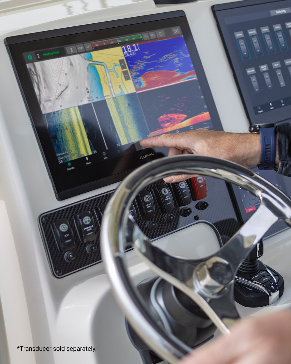 Garmin's tweet photo. High-resolution display ✅
Charts and sonar ✅
Marine network integration ✅
The #GPSMAP x3 series has everything you need to plot your paradise and is now available with a 16” display. https://t.co/zFPIUVTHop https://t.co/GUGMNUeePC