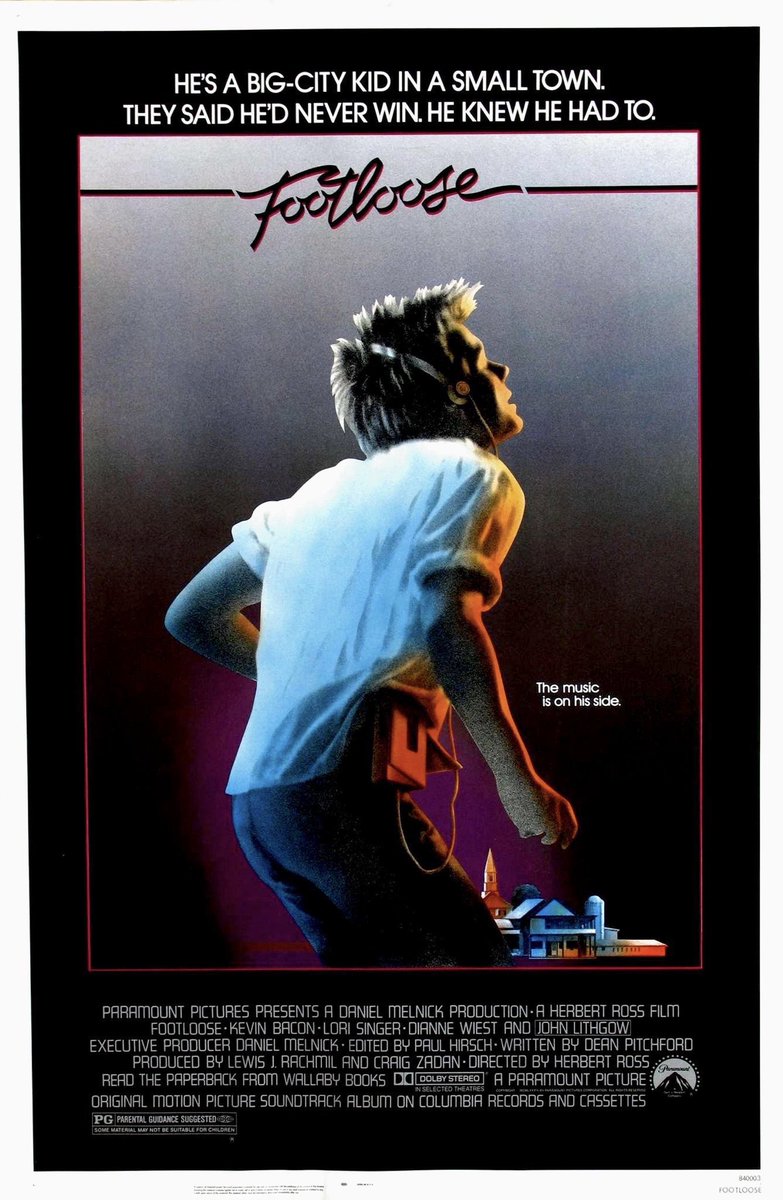 🎬MOVIE HISTORY: 40 years ago today, February 17, 1984, the movie ‘Footloose’ opened in theaters!

#KevinBacon #LoriSinger #JohnLithgow #DianneWiest #ChrisPenn #SarahJessicaParker #JohnLaughlin #FrancesLeeMcCain #JimYoungs #HerbertRoss