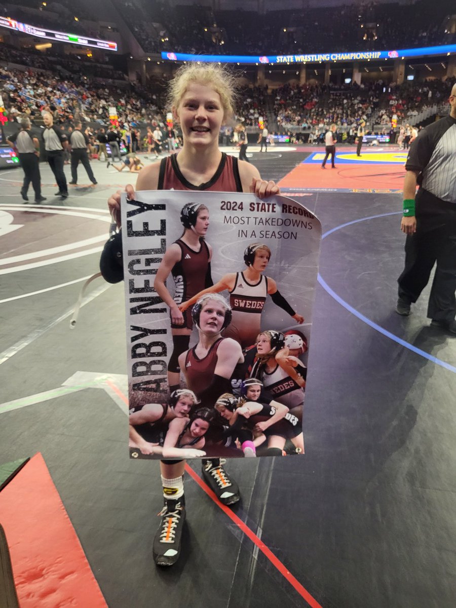 This season has been a crazy blessing getting to coach my daughter and watching her grow soooo much as a wrestler. Still work to do but 42-2, 5th in the state and 197 takedowns is a pretty good sophomore year.
I love you Abby and am so proud of you.
