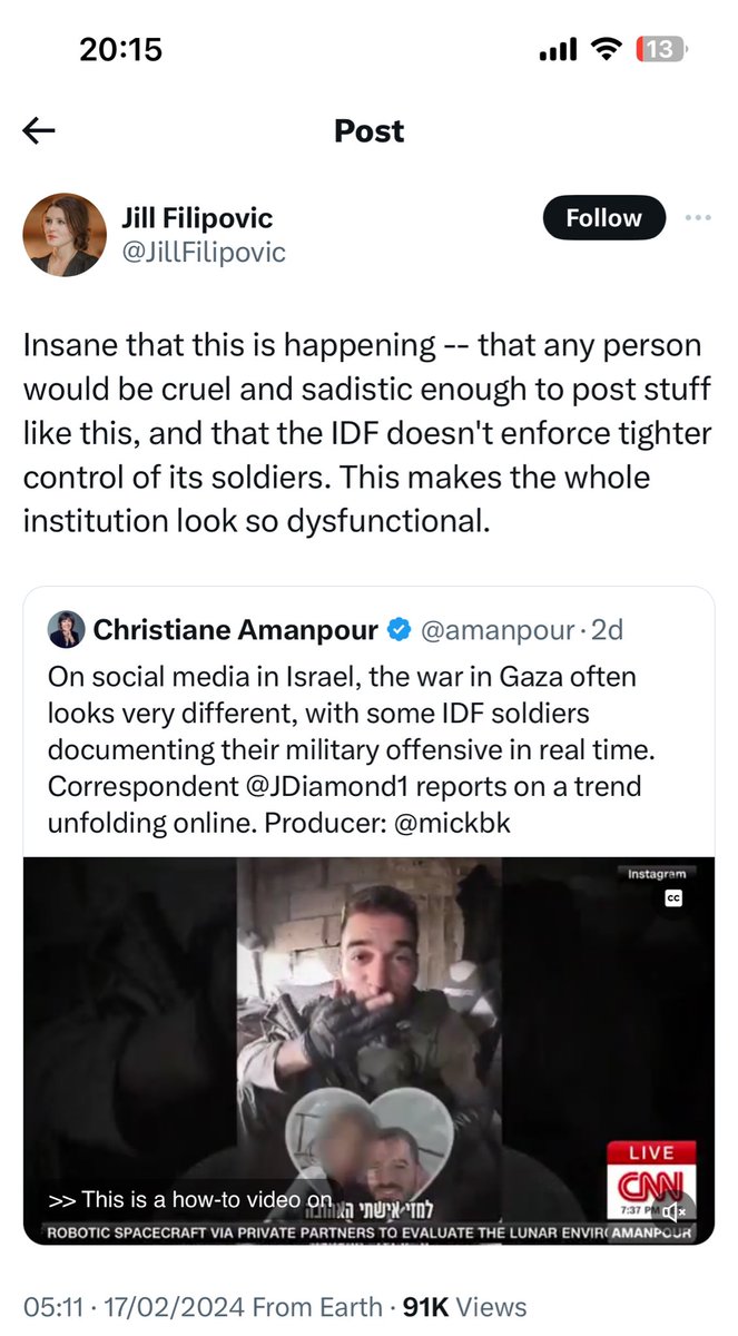 taraalami's tweet photo. “the idf should enforce tighter control of its soldiers so they don’t post their depravity on social media because of optics,” but never a word about the depravity itself. I don’t want to share a planet with you people https://t.co/zcvDqas8UI