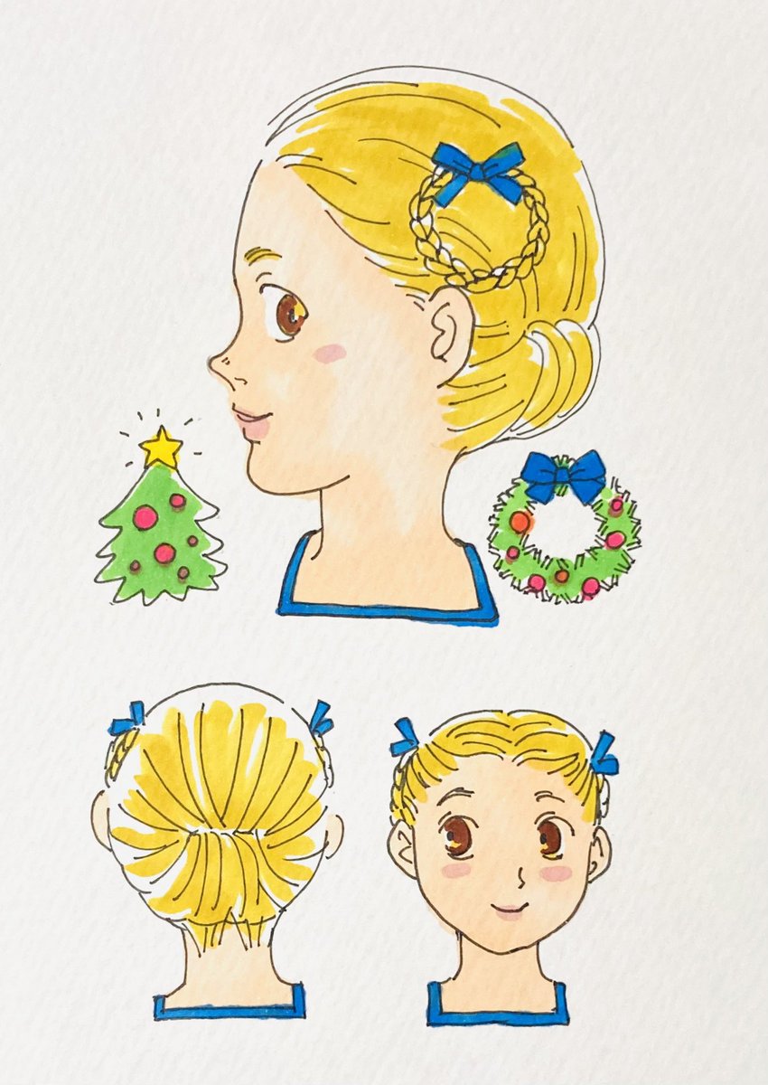 s4no_s's tweet image. 今年の英国ロイヤル・バレエシネマ「くるみ割り人形」は、クララの髪型にも注目しちゃいました！クリスマスリースみたいなアレンジがキュートなの。初めて見るスタイルです。水色のリボンが白い衣装に合ってとっても舞台映えしていました。
#ROHnutcracker