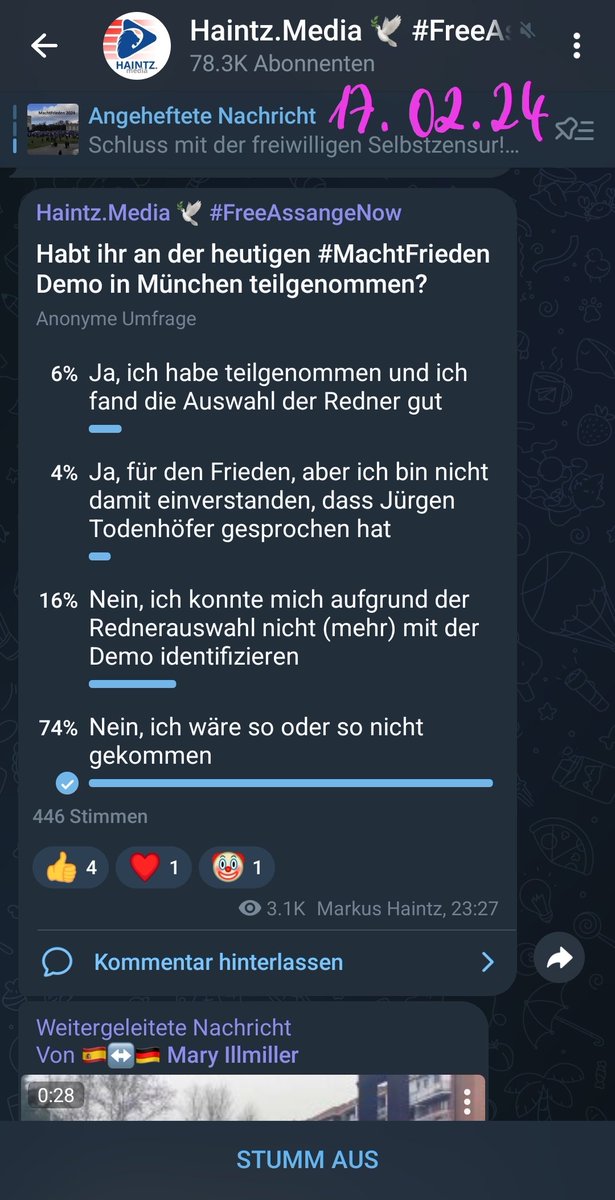 Herr #Haintz Sie können einpacken!
Tschöööööööööhööööö😆
Sie haben fertig!

Diese Umfrage tut mal so richtig gut😂

#Verschwörungserzählungen 
#fckafd
#noafd
#FCKNZS 
#FCKSchwurbler 
#Coronazis