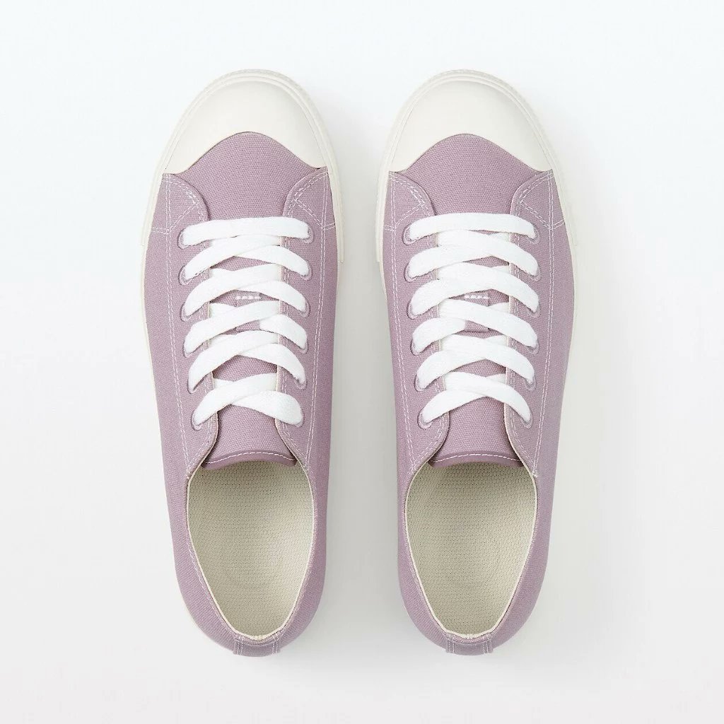 Water Repellent Cushioned Sneakers with Laces Olive Green | MUJI Canada