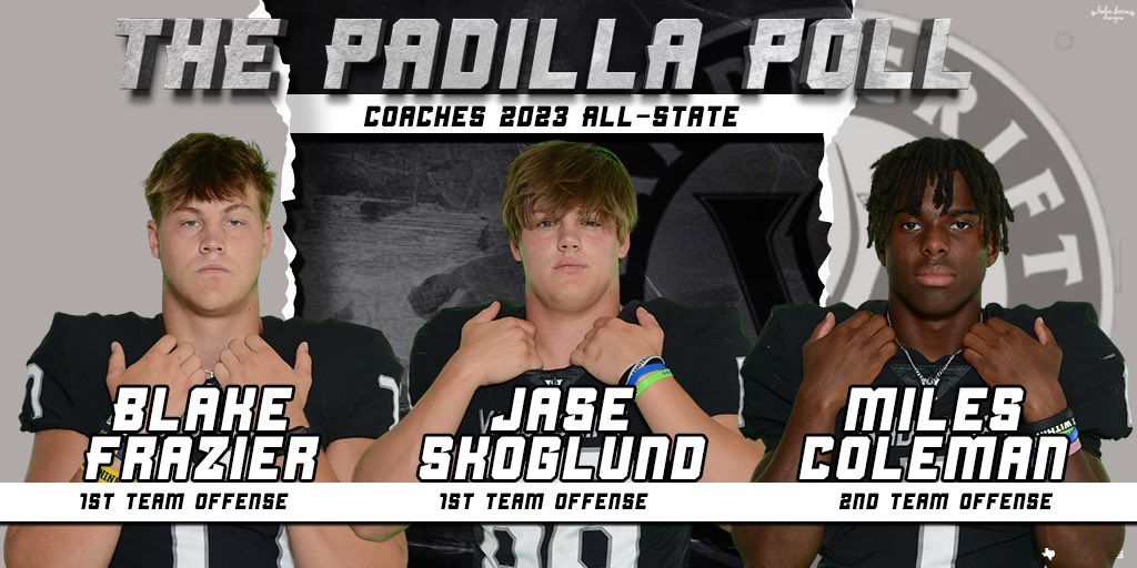 Congrats to @_BlakeFrazier @JaseSkoglund @Milescoleman14 For being named to the @padillapoll All State team ⭐️