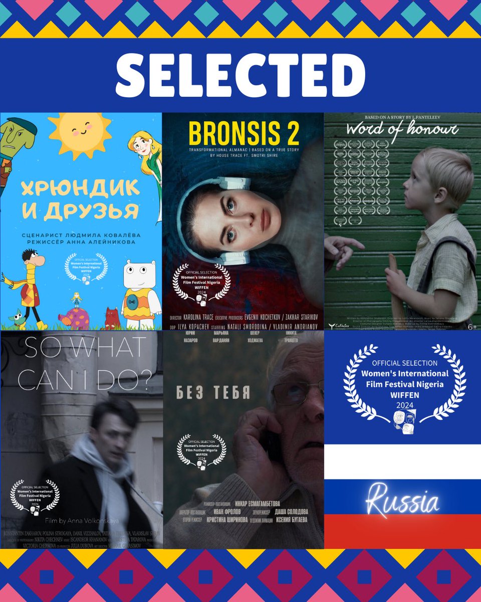 Congratulations Russia! WIFFEN has selected these awesome films from RUSSIA for the eclectic film festival in March. Tell us if you can see your film in the lineup! <a href="/RusEmbNigeria/">Russia in Nigeria</a> #filmfestival #WomenCultureFilm #filmfest #WIFFEN24