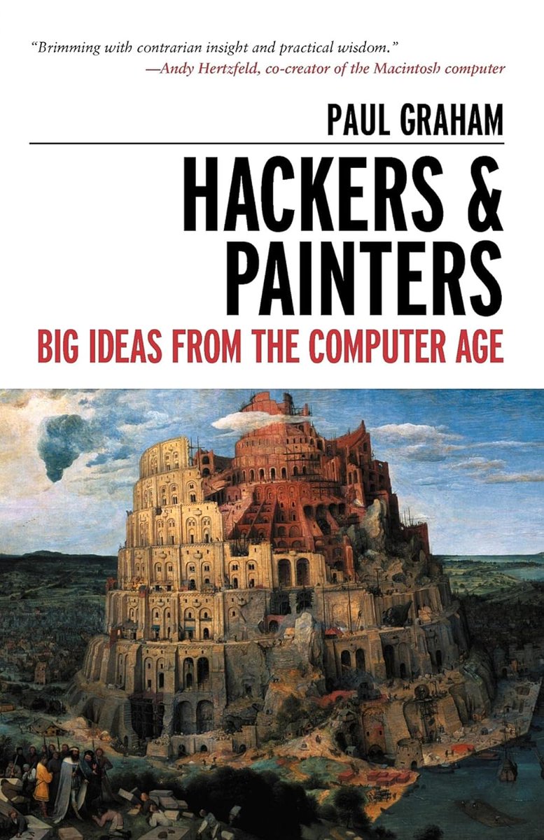 21) Hackers & Painters: Big Ideas from the Computer Age by Paul Graham The book is a collection of essays that cover a wide range of topics, including the nature of programming, the growth of technology, and the importance of design in software development. A thought-provoking and engaging read for anyone interested in technology, programming, and entrepreneurship.