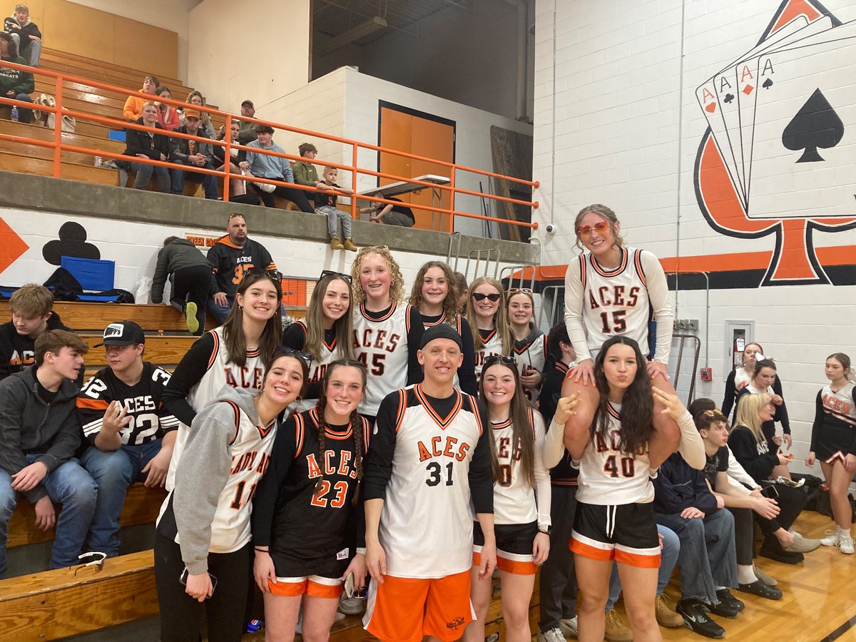Lady Aces supporting the boys tonight!