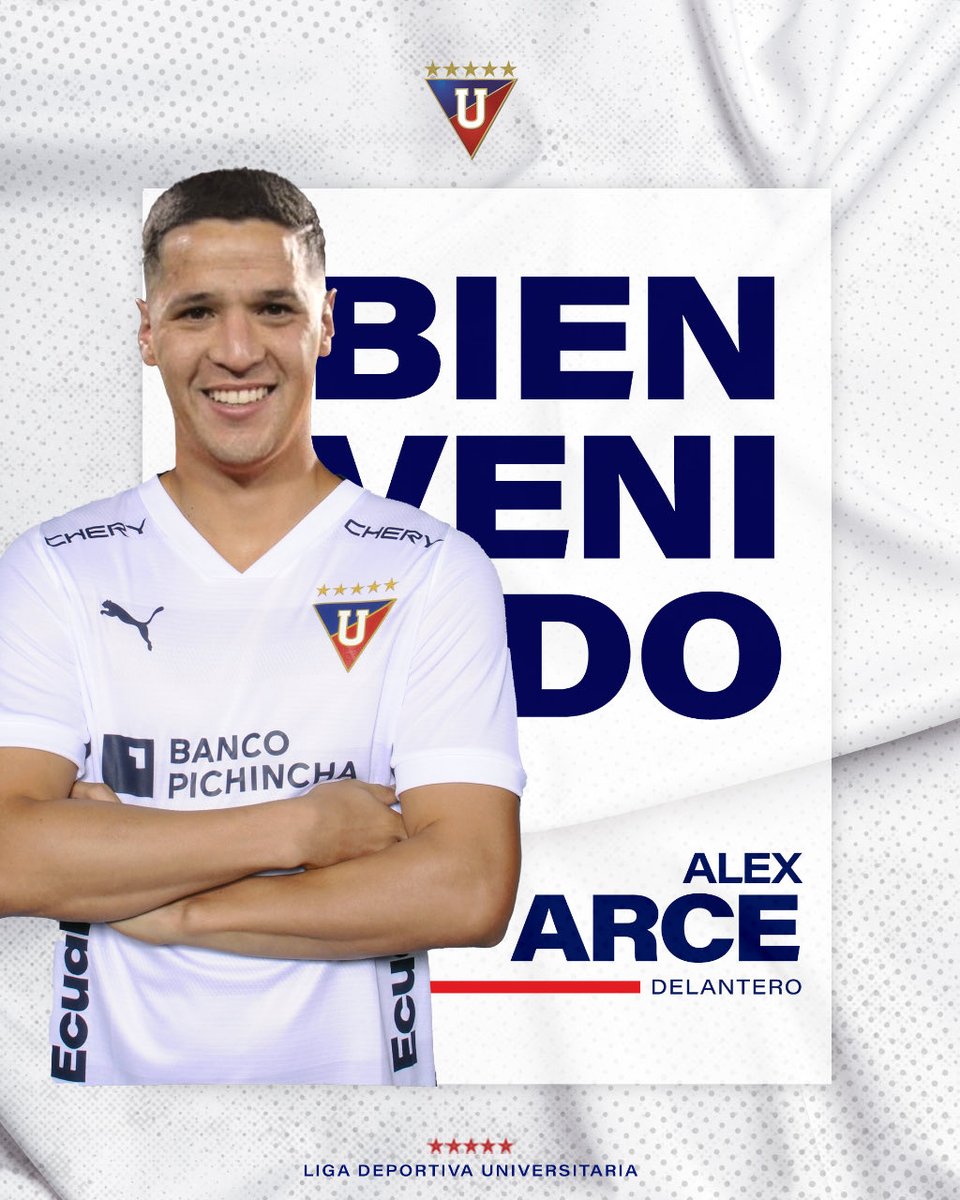 ✅ 𝐄𝐒 𝐎𝐅𝐈𝐂𝐈𝐀𝐋: El paraguayo goleador, Alex Arce (28) 🇵🇾 es presentado en la #NocheBlanca2024 como nuevo futbolista de @LDU_Oficial 🇪🇨