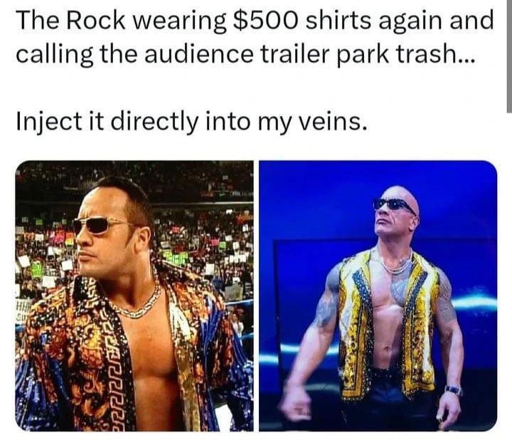 SumnerCha's tweet image. My favorite of All Time is Back! Fuck Shit up @TheRock!!!