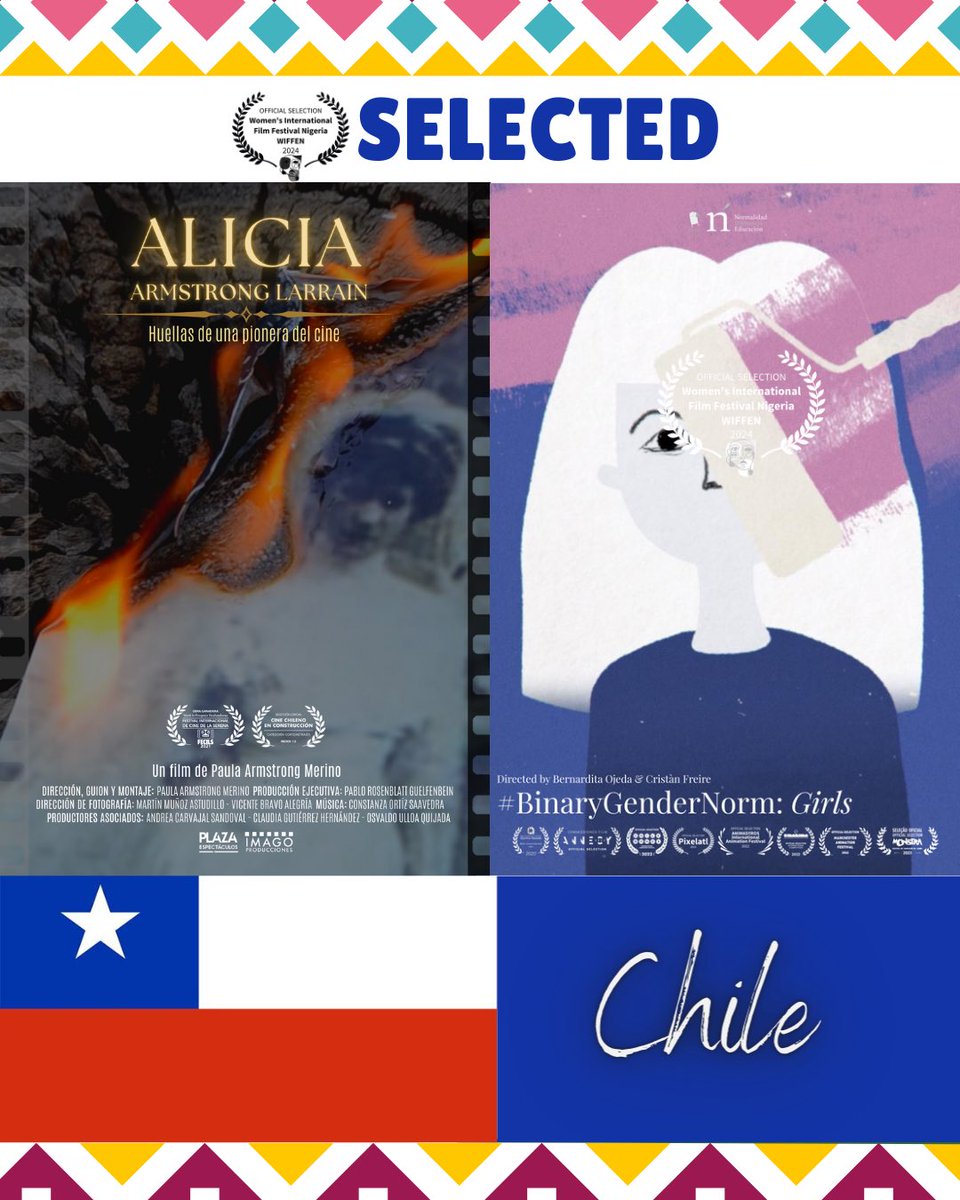 Congratulations Chile! WIFFEN has selected these awesome films from CHILE for the eclectic film festival in March. Tell us if you can see your film in the lineup! #WIFFEN24 #WomenCultureFilm #filmfestival #filmfestivals #filmfest #wiffen
