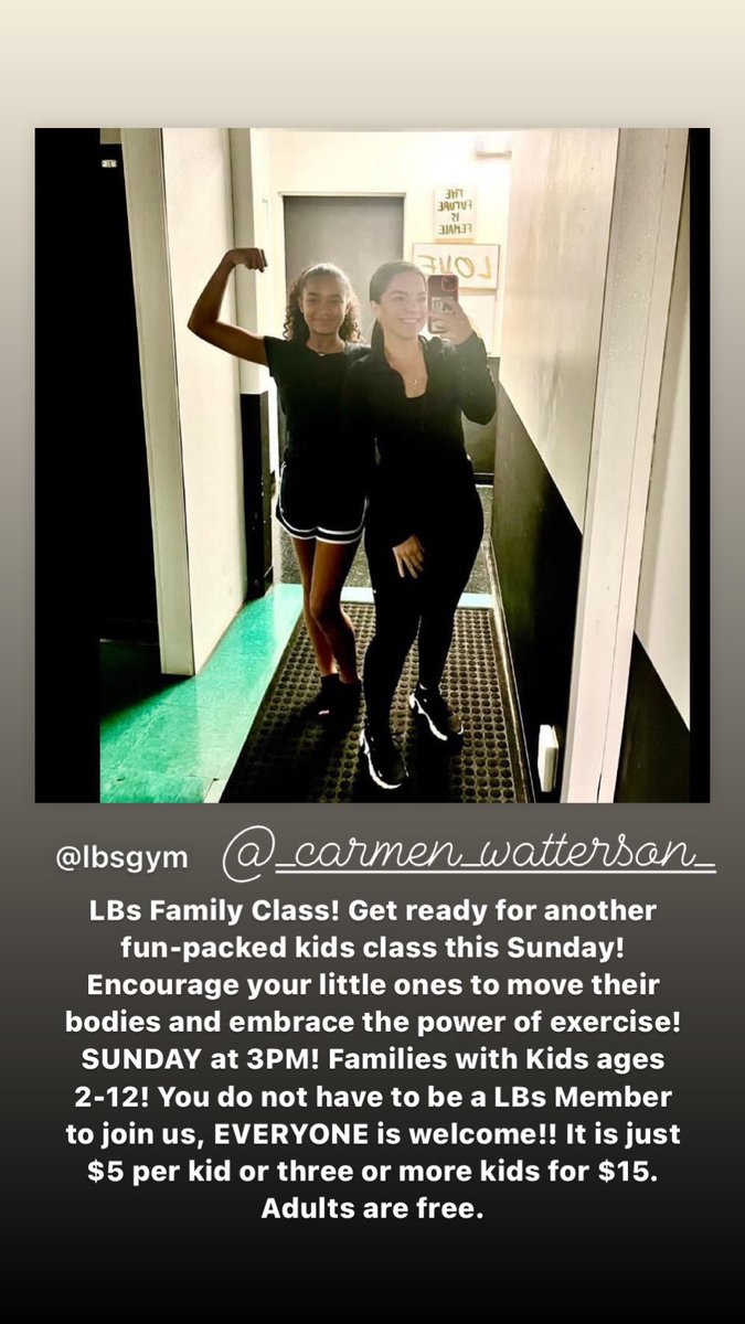 LBsGym419's tweet photo. Sunday at 3pm #LBs419 Family Class https://t.co/Lk4Ipls2kx