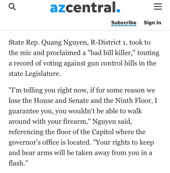 Well, that didn’t take long. Pretty accurate except for the 500. I’d say more like 1K plus. I appreciate my quotes being accurate. BTW, I didn’t vote against gun control bills. I shredded them. Big difference!!!