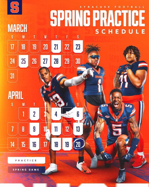 I’m excited to head down to @CuseFootball for a spring practice. Thank you for the invite @allpraisesdue7 @CoachMartinESA @Watson_718