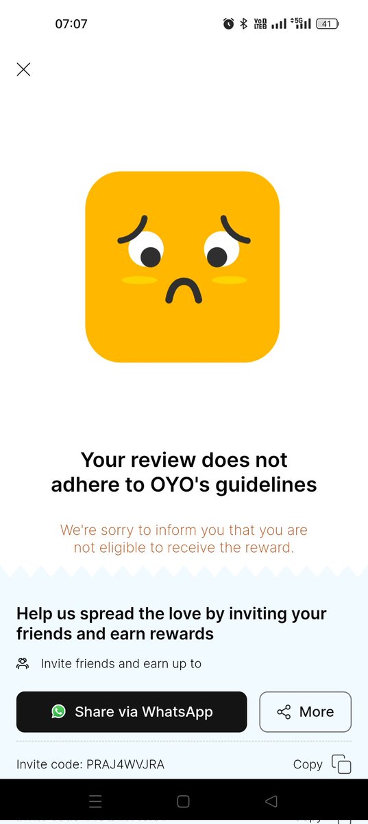 Prajwalbidi's tweet photo. @riteshagar I stayed in Oyo Room called Flagship Ramoji in Hyderabad. There was drainage leakage and the room was smelly. I wrote the same thing in my review but to my surprise Oyo app didn't accept my honest review. https://t.co/XHGaw0O9Qd