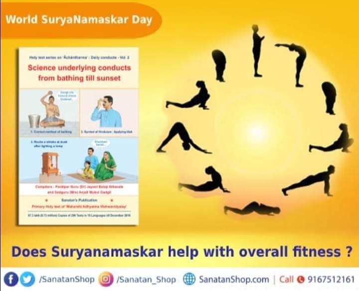 #SundayFitness
#Suryanamaskar

A healthy and strong body is like an ornament. Due to the gift of Yoagasan given by ancient Sages, you can remain healthy and lead a long life.

🛍Buy book online @ sanatanshop.com/product/scienc…
👇