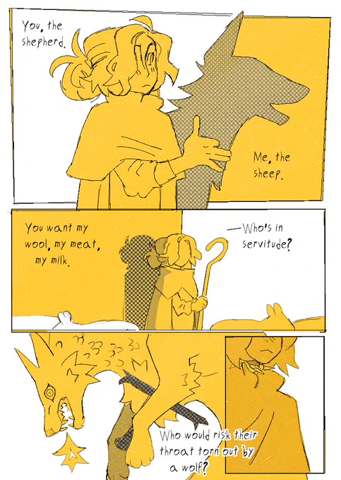 Sheep/Shepherd to Knight/Princess type thought.... what if 
