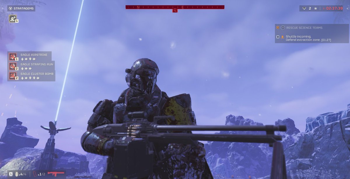 Played Helldivers 2 for 8 hours now, it's fun stuff but now just looking to when more people can enjoy it at once :)