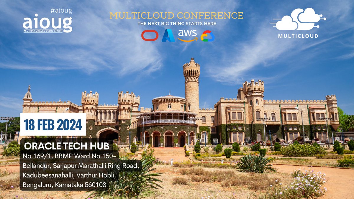 AIOUG's tweet image. 🌞 Good morning, Bengaluru! 🌟

🎉 Don&apos;t miss the Multicloud 2024 Mega Event starting in just a few hours! 🚀 Join us for an unforgettable experience with insights, networking, and innovation.

🕒 Time: Starting Soon
📍 Location:  Oracle Tech Hub
No.169/1, BBMP Ward…