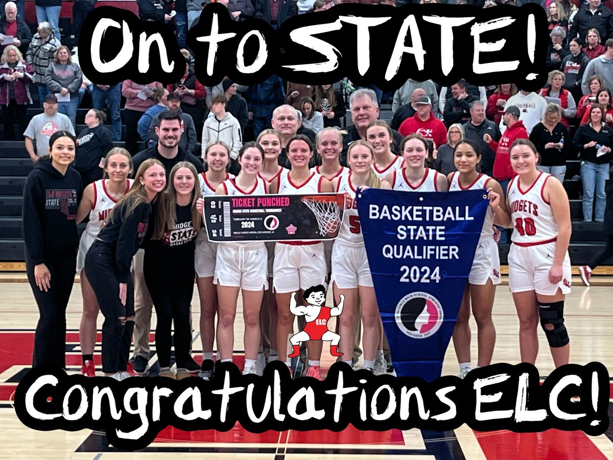 ❤️🖤To The Well! So happy for these girls and coaches! ￼
<a href="/Elcgirlsbball/">ELC GIRLS BASKETBALL</a> 
<a href="/IGHSAU/">IGHSAU</a>