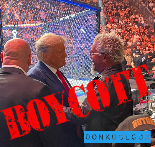 donkoclock's tweet photo. Remember when Guy Fieri said Liberals Can "Get Over" his Love for Donald Trump and Kid Rock at #UFC290?

I Boycotted #flavortown and anything associated with 
#GuyFieri's name.

Drop a 💙  &amp; ReTweet ♻️to Share with your friends if you are with me. https://t.co/osgVkyXimk