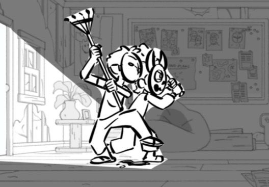 huntrixi's tweet photo. hunter’s battle stance is sending me https://t.co/49iYXAwTNG