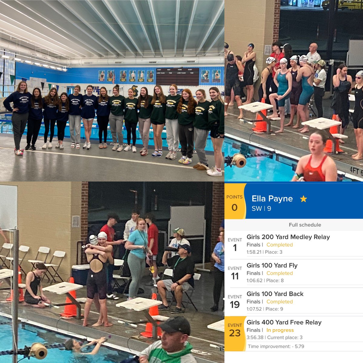 Not quite the day she was looking for on her individual events but my girl is STATE BOUND on both relay teams! She will get to spend her birthday weekend in Lexington doing what she loves with her swim family. So proud of the entire <a href="/SouthWarrenHS/">South Warren High School</a> swim team.