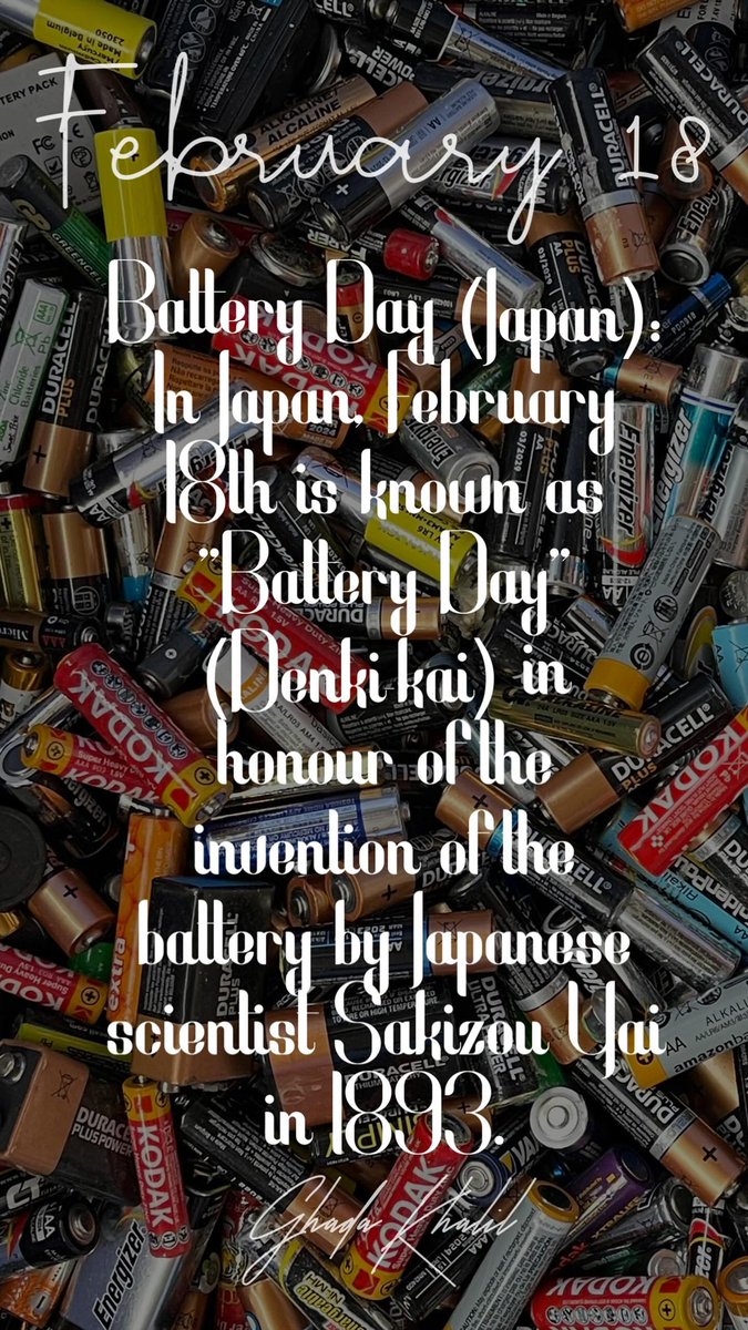 February 18

#batteryday #denkikai #Japan