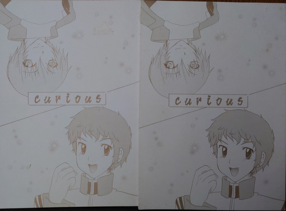 個人誌で初出した本は前に紹介しましたがこれが友達と合同で初めてだした種+初代本ですね。何故か家に2冊あるw私がアムロ推しだったので無理やり混ぜて貰ったんでしょうw約20年前の学生が生意気にも出したオフセですwお金ないから単色で紙も1番安いやつですかね?もう時効だから中身もパラ見どうぞ 