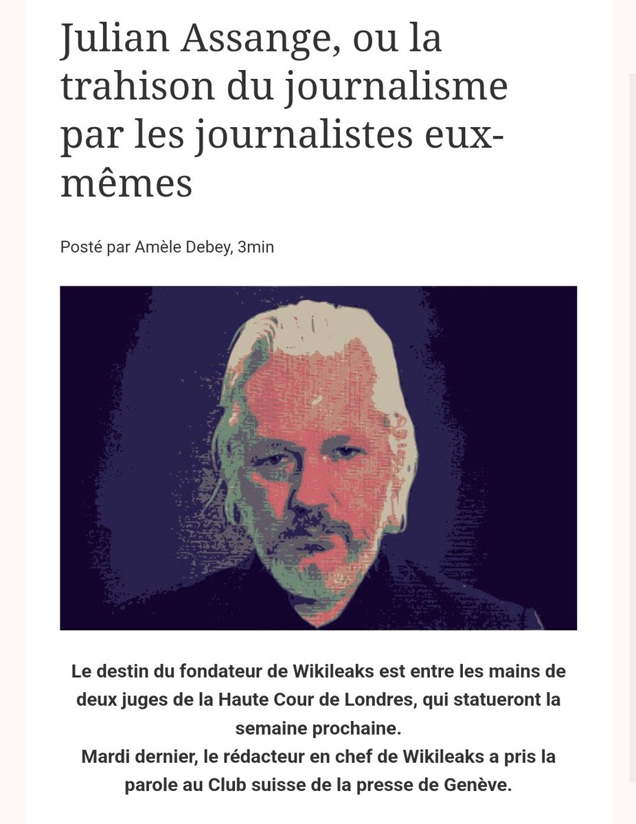 MyretZaki's tweet photo. A lire ici par @ameledebey. Merci à toi de rendre compte de la venue de Wikileaks au @genevapressclub 👉https://t.co/QpfBbvcnzr https://t.co/aydQEy3s0i